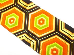 アンティーク　重ね亀甲模様織り出し袋帯（着用可）